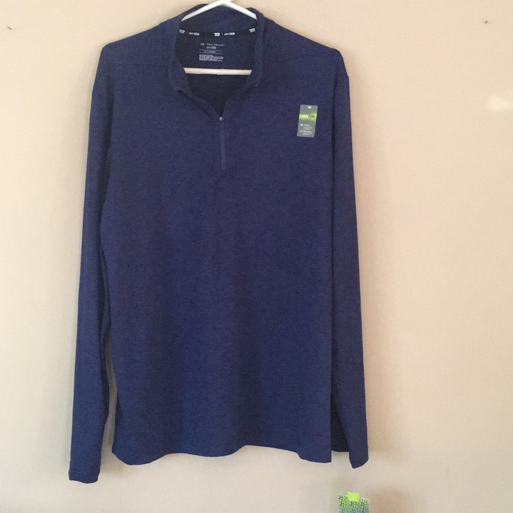Men’s Tek Gear Long Sleeve Quarter-Zip Shirt - Blue